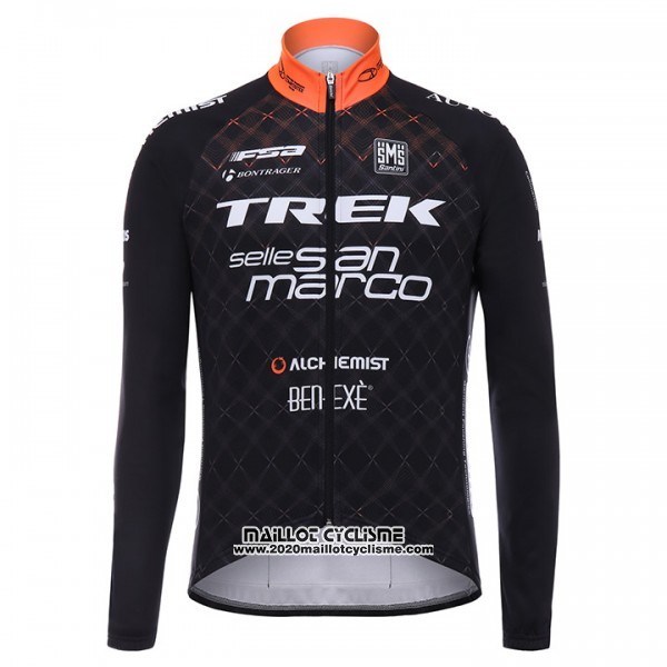2017 Maillot Ciclismo Trek Selle San Marco Noir Manches Longues et Cuissard